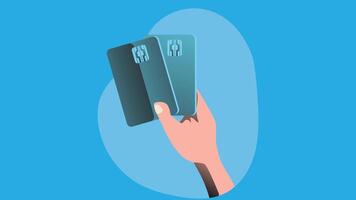 An illustration of credit and debit cards representing payment methods vector