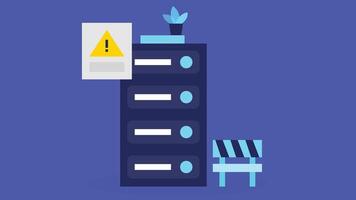 illustration representing IT cloud storage and servers vector