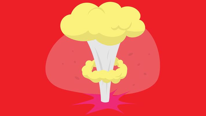 nuclear explosion flat isolated design