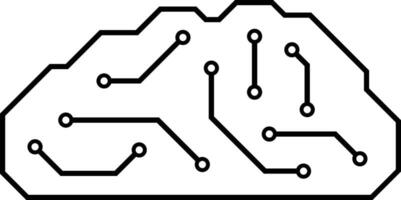 A black and white image of a computer chip vector