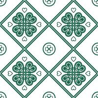 Festive pattern in St. Patrick's Day style with classic symbols. vector