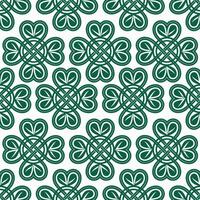 Authentic Celtic pattern with four-leaf clover. symbols of good luck on a light background. vector
