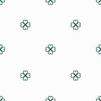 Simple pattern with four-leaf clovers, a symbol of good luck vector