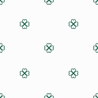 Simple pattern with four-leaf clovers, a symbol of good luck