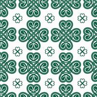 A charming pattern in the style of Celtic culture with knots and four-leaf clovers. vector