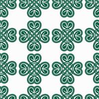 Lucky four-leaf clover ornament in the form of intertwined Celtic knots vector