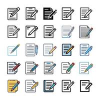 Note icon set vector