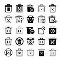 Drawing delete icon set vector