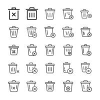 Delete icon set vector