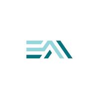 EA line logo e and logo a combination editable and color can be change vector