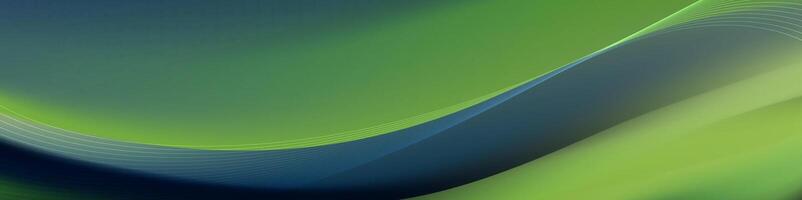 Abstract green and blue wave background vector