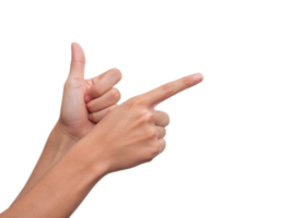 Hand Pose with Extended Index Finger Pointing Forward Transparent Background, Generated with AI png