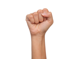 Fists Raised Up as a Symbol of Strength and Empowerment Transparent Background, Generated with AI png