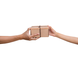 human hands delivering a package gesture Transparent Background, Generated with AI png