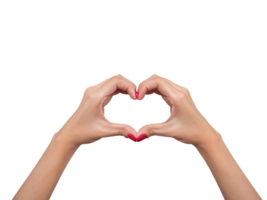 Hands Making a Heart Gesture Symbolizing Love and Care Transparent Background, Generated with AI png