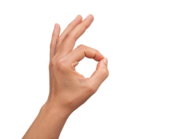 close up of ok hand gesture Transparent Background, Generated with AI png