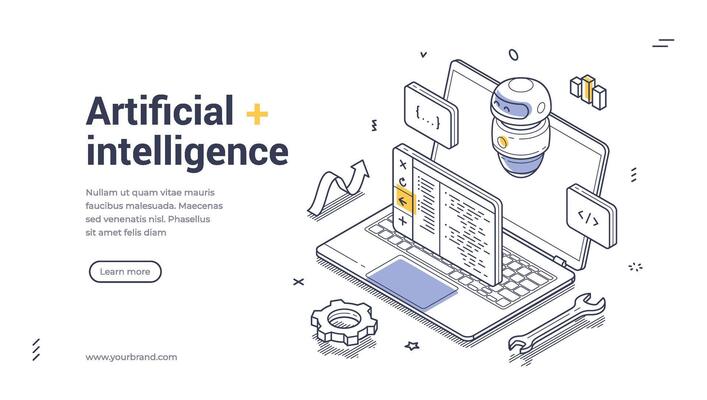 Coding and automation with a laptop and ai-powered code generation elements