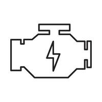 Check Engine Voltage Icon vector