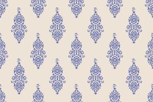 Seamless damask design, ikat art. beautiful hand drawn Design for textile and printingEthnic pattern.beautiful pattern. folk embroidery,bohemian style,aztec geometric art vector
