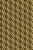 hexagon pattern background with retro color vector