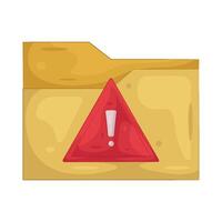 Illustration of folder warning vector