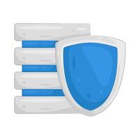 Illustration of data security shield vector