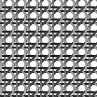 Monochrome Hexagon Bamboo Wood Weaving Pattern Background vector