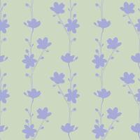 Branches with silhouettes of lilac flowers and buds, seamless pattern of spring mood and vibe vector