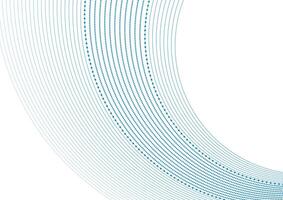 Geometric curved wavy blue dotted lines abstract background vector