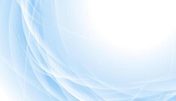 Light blue glossy smooth waves abstract elegant background vector