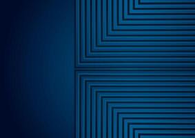 Dark blue technology paper stripes abstract background vector