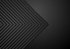 Black paper arrows abstract technology background vector