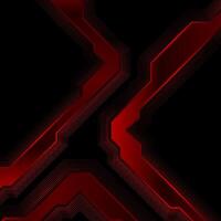 Red and black geometric tech abstract background vector