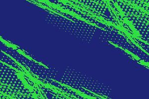 Blue halftone abstract sports background with grunge texture, brush stroke effect vector