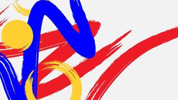 Blue and red abstract sports background with grunge texture and brush stroke vector