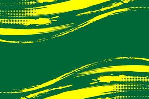 Green dynamic abstract sports background with grunge texture, brush stroke and halftone effect vector