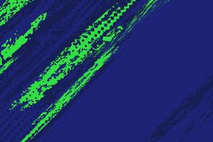 Dark blue abstract sports background with grunge texture, brush stroke and halftone effect vector