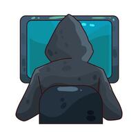 Hackers Desk illustration vector