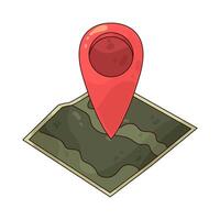 Map with Markers vector