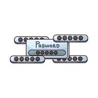 illustration of password hacking vector