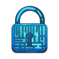 Digital Lock illustration vector