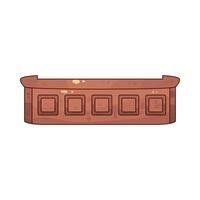 Reception desk illustration vector