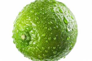 A lime with water droplets on it photo