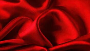 A close up of a red satin fabric photo