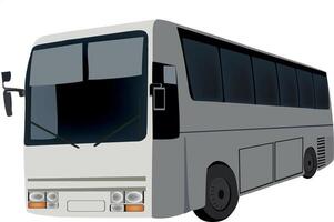 A bus is shown on a white background vector