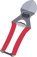 A pliers with a red handle and a red handle vector
