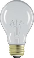 A light bulb with a white background vector