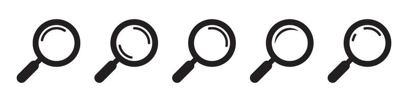 Search icon. Loupe icons set. Magnifying glass icon, magnifier icons. vector