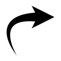 Curved arrow icon vector