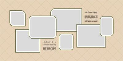 Design Picture Blank collage frame template for photos and images vector